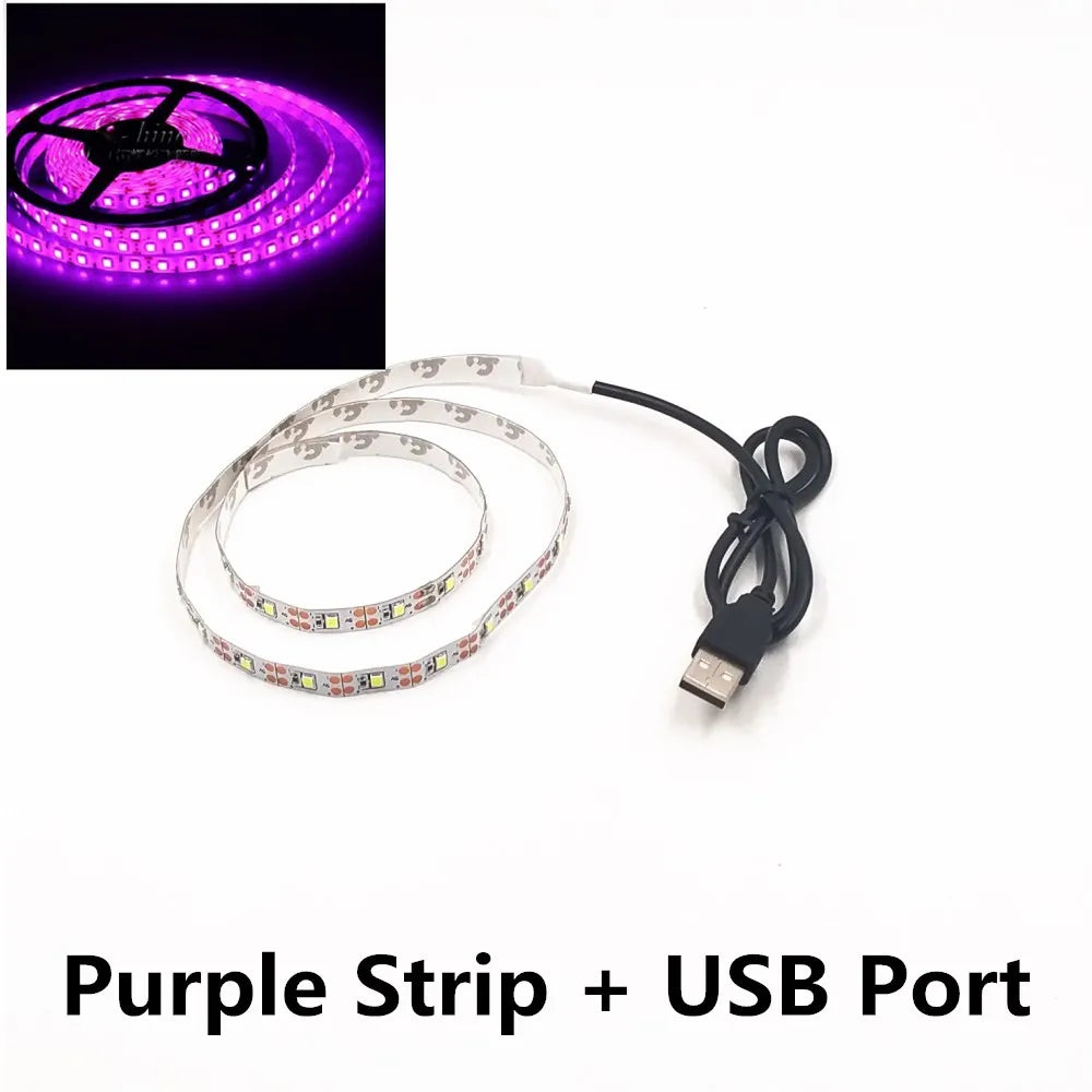 LED Night Light Strip DC5V USB Cable (50cm – 5m) | SMD 3528 LED Light for TV, PC & Laptop