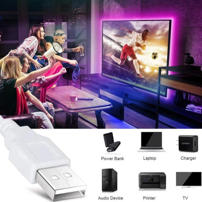 LED Night Light Strip DC5V USB Cable (50cm – 5m) | SMD 3528 LED Light for TV, PC & Laptop