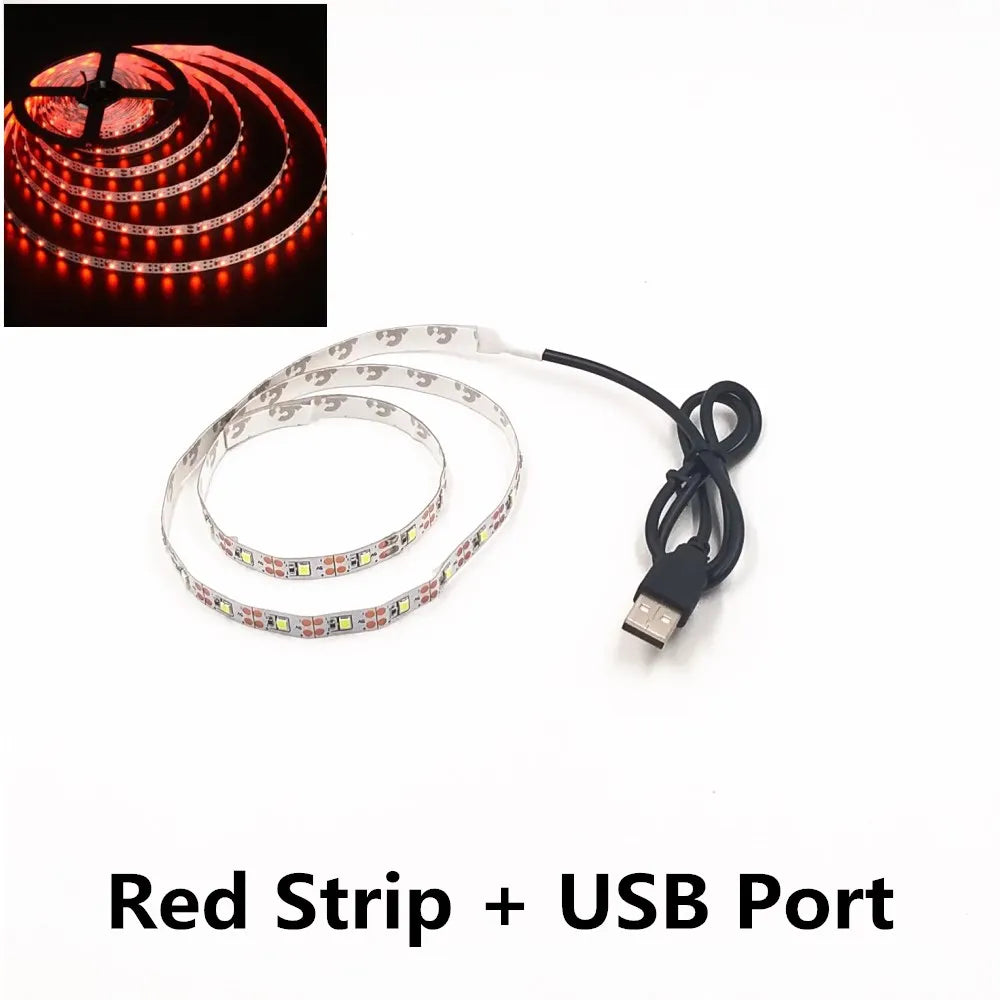 LED Night Light Strip DC5V USB Cable (50cm – 5m) | SMD 3528 LED Light for TV, PC & Laptop