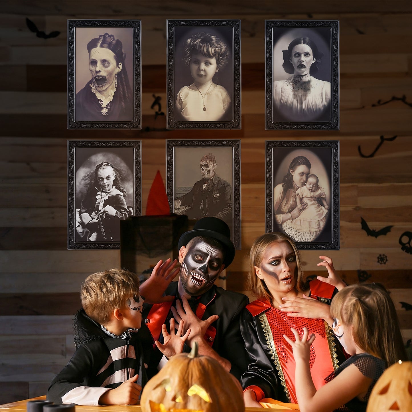 Halloween 3D Changing Face Moving Portrait Frame – Haunted House & Party Horror Decoration