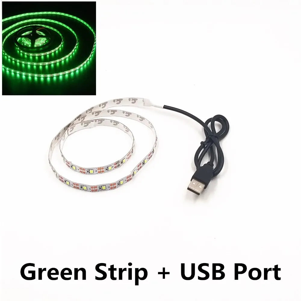 LED Night Light Strip DC5V USB Cable (50cm – 5m) | SMD 3528 LED Light for TV, PC & Laptop