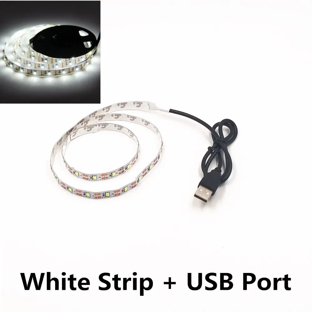 LED Night Light Strip DC5V USB Cable (50cm – 5m) | SMD 3528 LED Light for TV, PC & Laptop