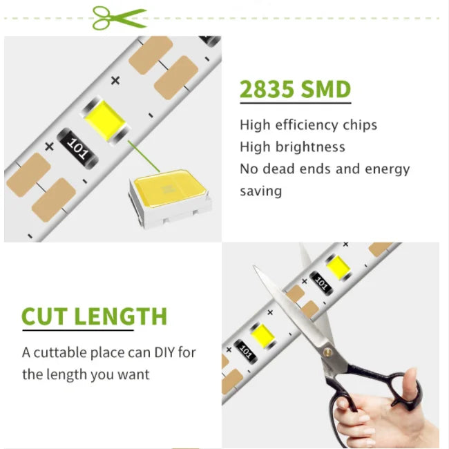 LED Night Light Strip DC5V USB Cable (50cm – 5m) | SMD 3528 LED Light for TV, PC & Laptop
